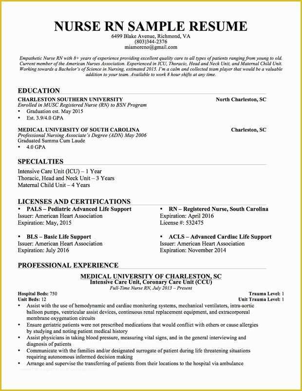 Registered Nurse Resume Template Free Of Best 25 Nursing Resume Ideas On Pinterest