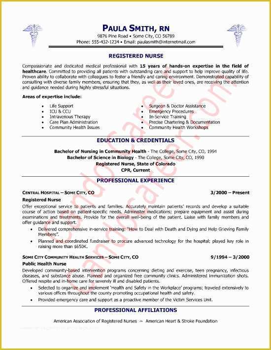 Registered Nurse Resume Template Free Of New Registered Nurse Resume Sample