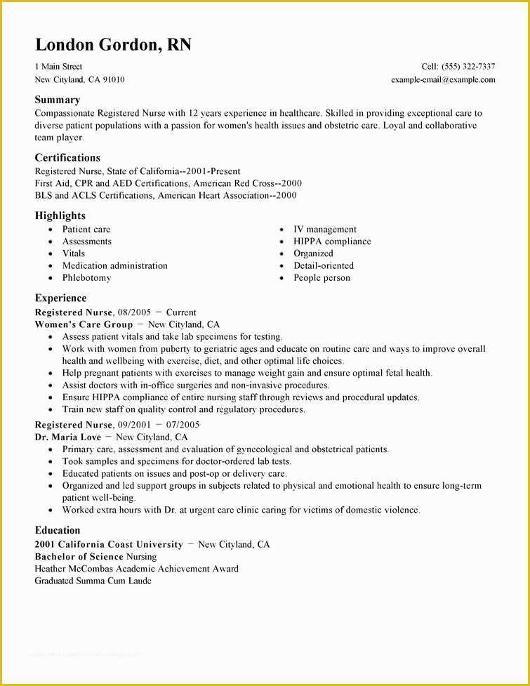 Registered Nurse Resume Template Free Of Nursing Resume Template 2017