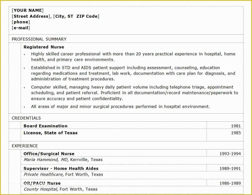 Registered Nurse Resume Template Free Of Registered Nurse Resume Templates Resumes 343