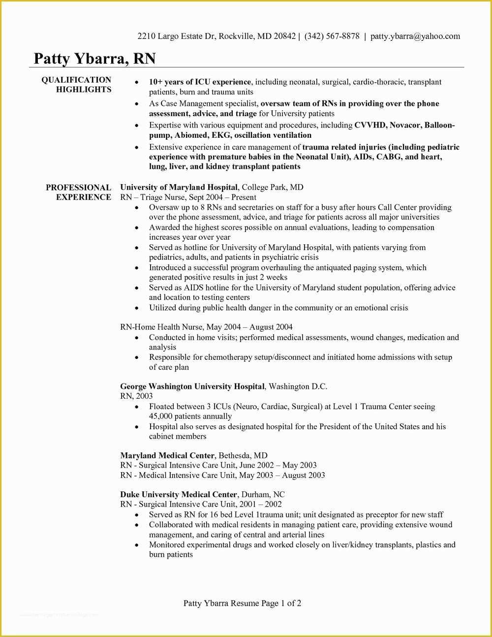 Registered Nurse Resume Template Free Of Registered Nurse Resume Templates Resumes 343