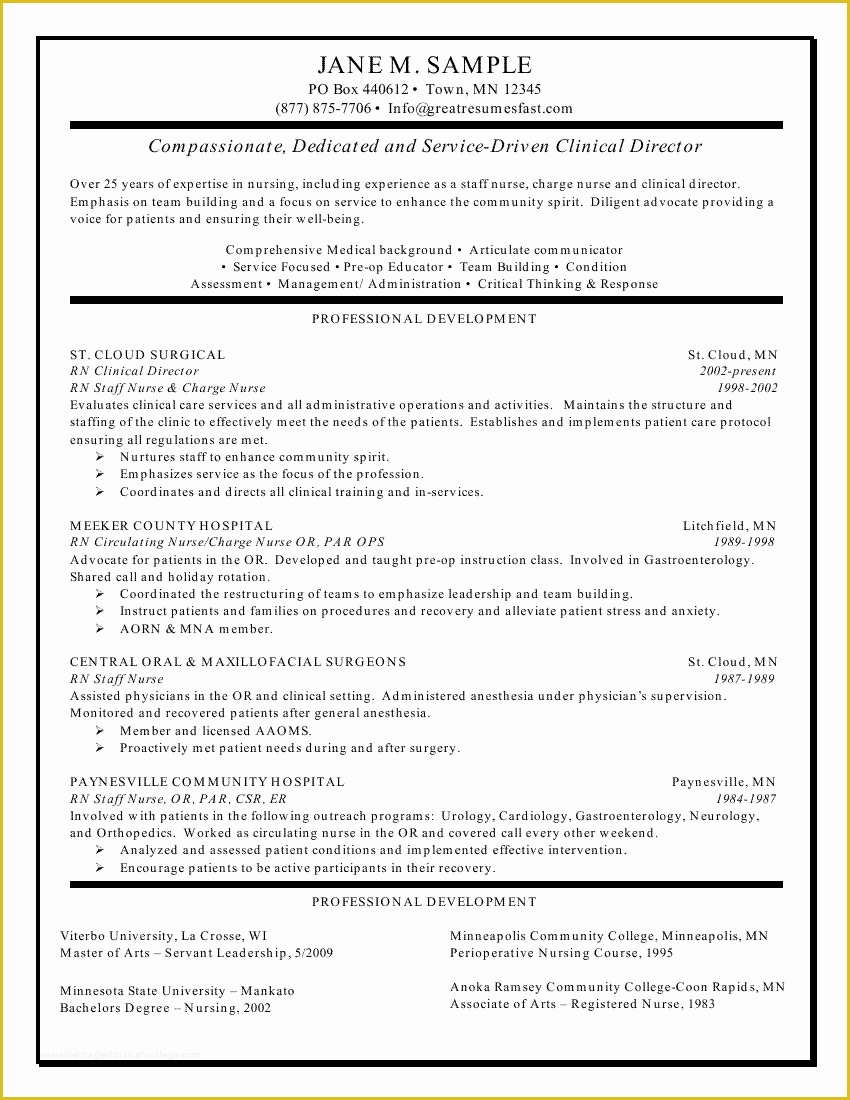 Registered Nurse Resume Template Free Of Resume Example Work Pinterest