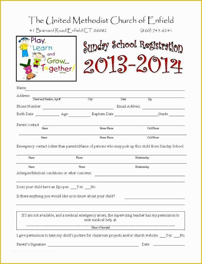 Registration form Template Free Download Of 5 Free Summer Camp Registration form Template