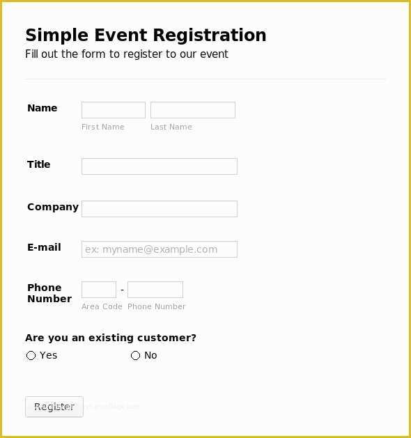 Registration form Template Free Download Of Registration form Template