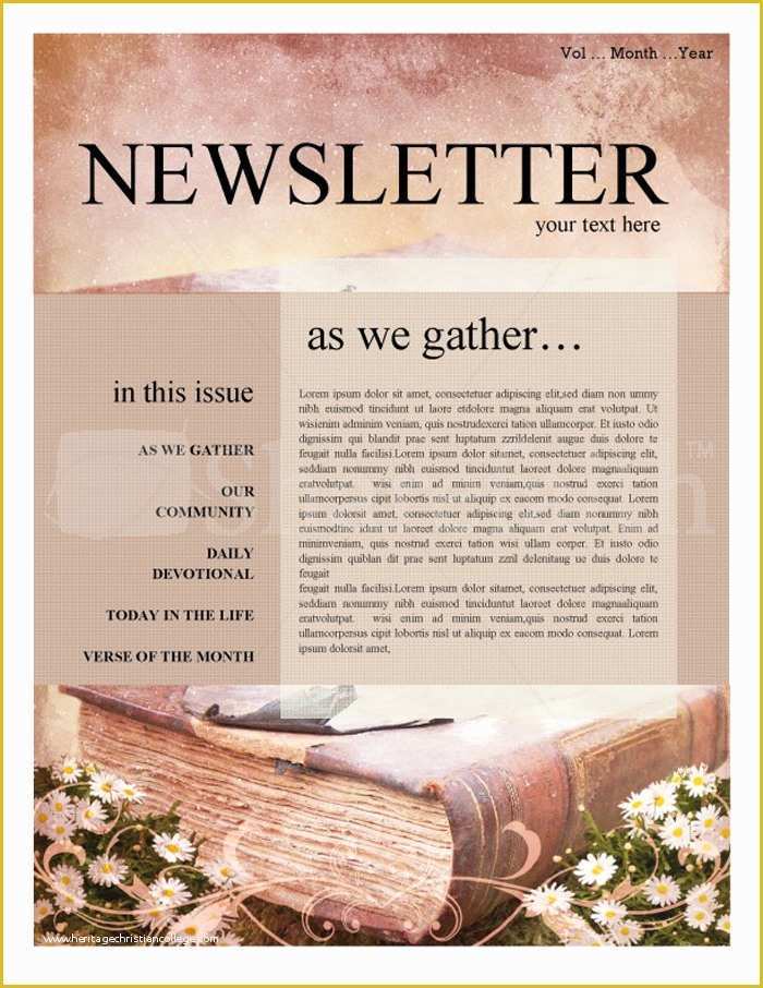 Religious Newsletter Templates Free Of 15 Free Church Newsletter Templates Ms Word Publisher