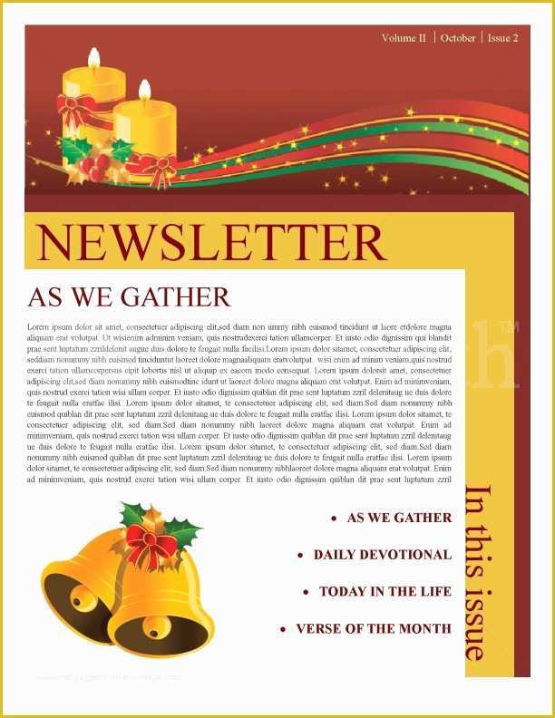 Religious Newsletter Templates Free Of Christmas Newsletter