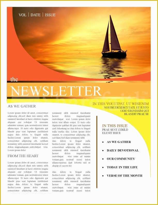 Religious Newsletter Templates Free Of Church Newsletter Templates Template