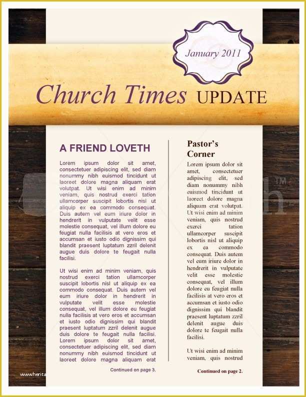Religious Newsletter Templates Free Of Marriage Church Newsletter Template