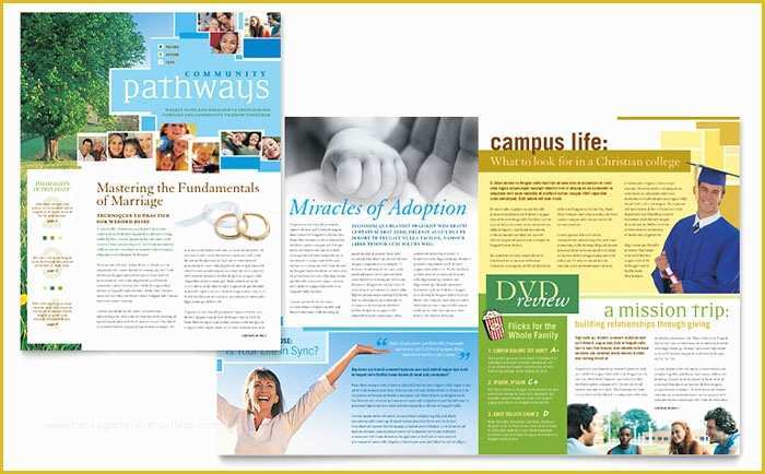 Religious Newsletter Templates Free Of Munity Church Newsletter Template Design