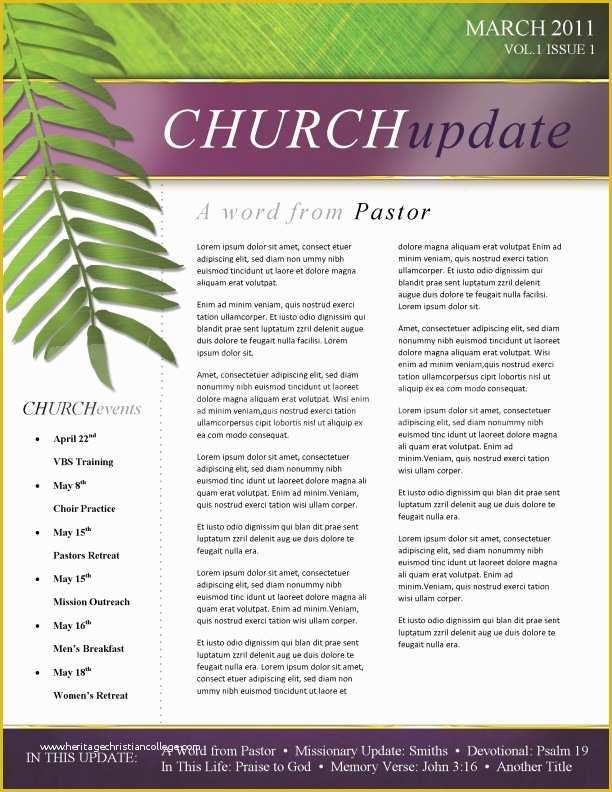 Religious Newsletter Templates Free Of Palm Sunday Church Newsletter Template Template