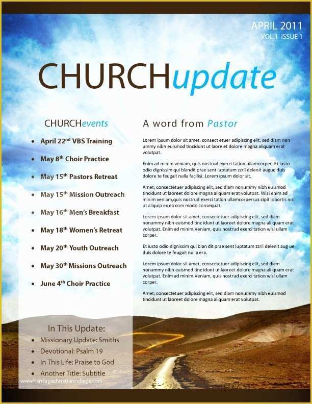 Religious Newsletter Templates Free Of Pathway Church Newsletter Template Template
