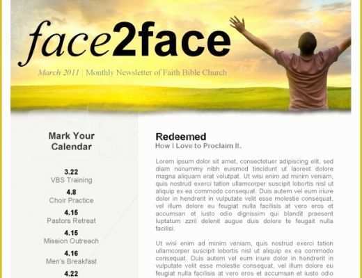 Religious Newsletter Templates Free Of Worshipper Church Newsletter Template Template