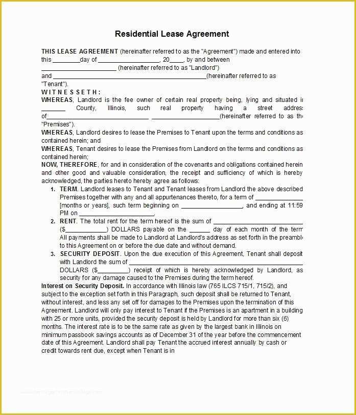 Rental Agreement Template Free Of 42 Rental Application forms & Lease Agreement Templates