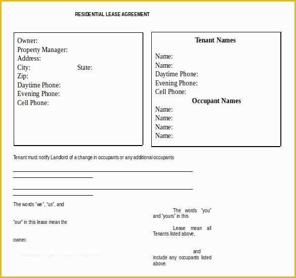 Rental Lease Template Free Download Of 15 Microsoft Word Agreement Templates Free Download