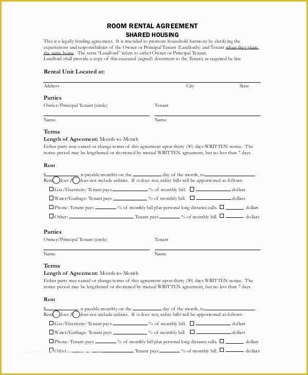 Rental Lease Template Free Download Of 4 Lodger Agreement Templates Pdf