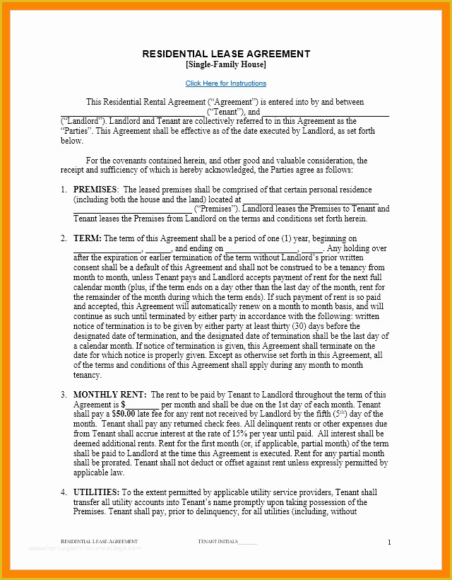 Rental Lease Template Free Download Of 8 Free Printable Sample Rental Agreement