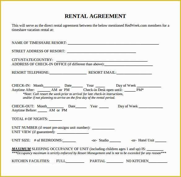 Rental Lease Template Free Download Of 8 Standard Rental Agreement Templates to Download