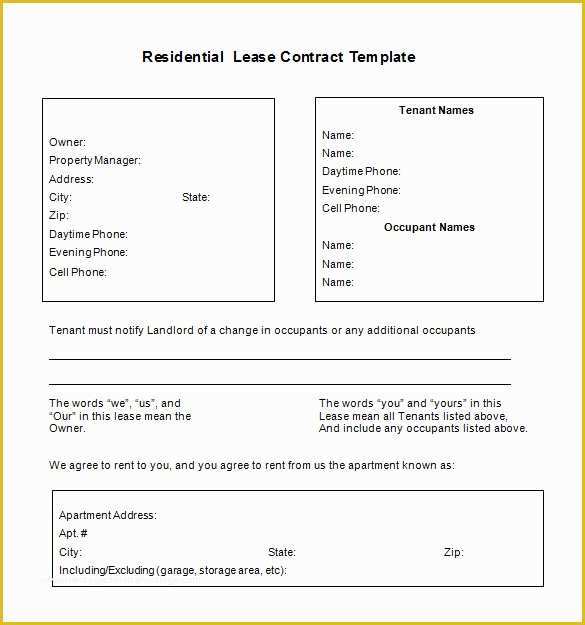 Rental Lease Template Free Download Of 9 Lease Contract Templates – Free Word Pdf Documents
