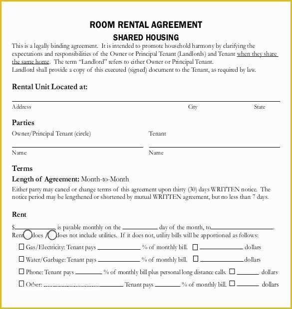 Rental Lease Template Free Download Of Rental Agreement Templates – 15 Free Word Pdf Documents