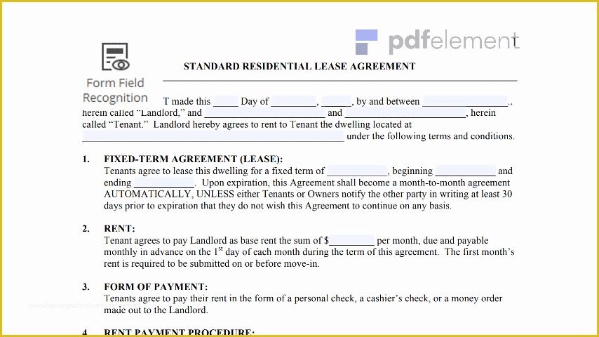 Rental Lease Template Free Download Of Residential Lease Agreement Template Free Download Edit