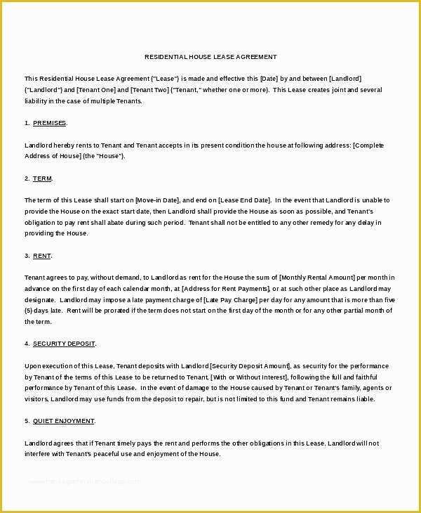 Rental Lease Template Free Download Of Sample House Rental Agreement Template Home Rental