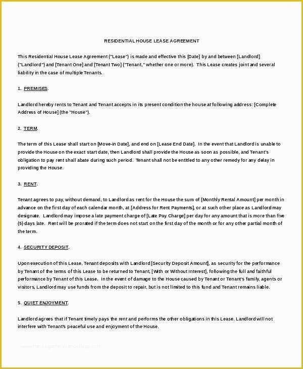 Rental Lease Template Free Download Of Sample House Rental Agreement Template Home Rental