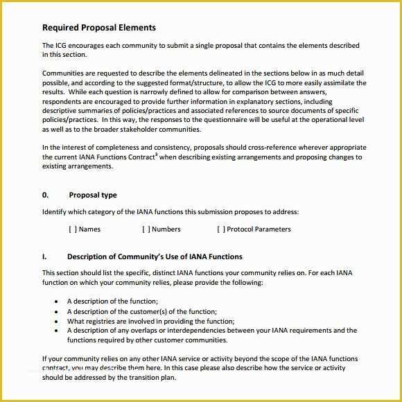 Request For Proposal Response Template
