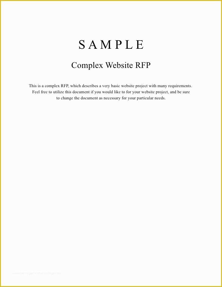 Response to Rfp Template Free Of Plex Website Rfp Sample