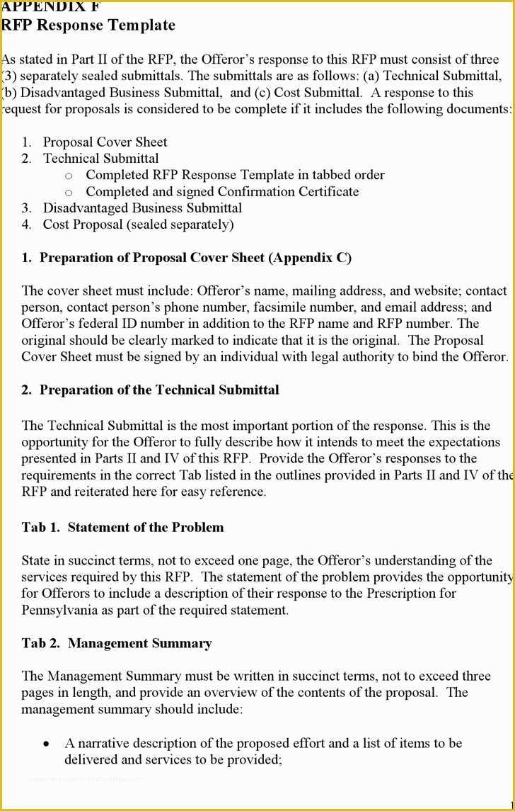 Response to Rfp Template Free Of Template Rfp Response Template