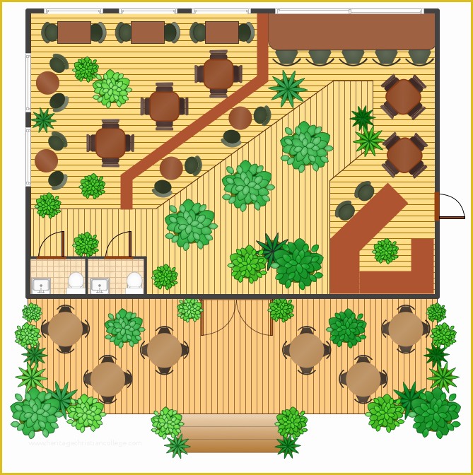 Restaurant Floor Plan Template Free Of Conceptdraw Samples