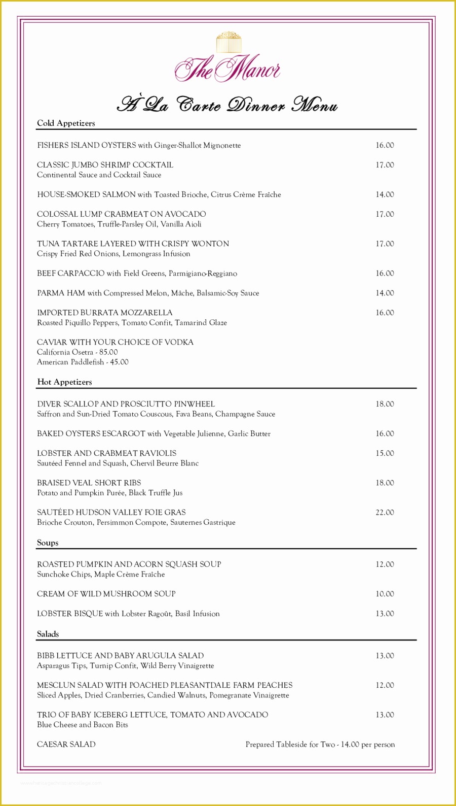 Restaurant Menu Template Free Of 2018 Menu Template Fillable Printable Pdf & forms