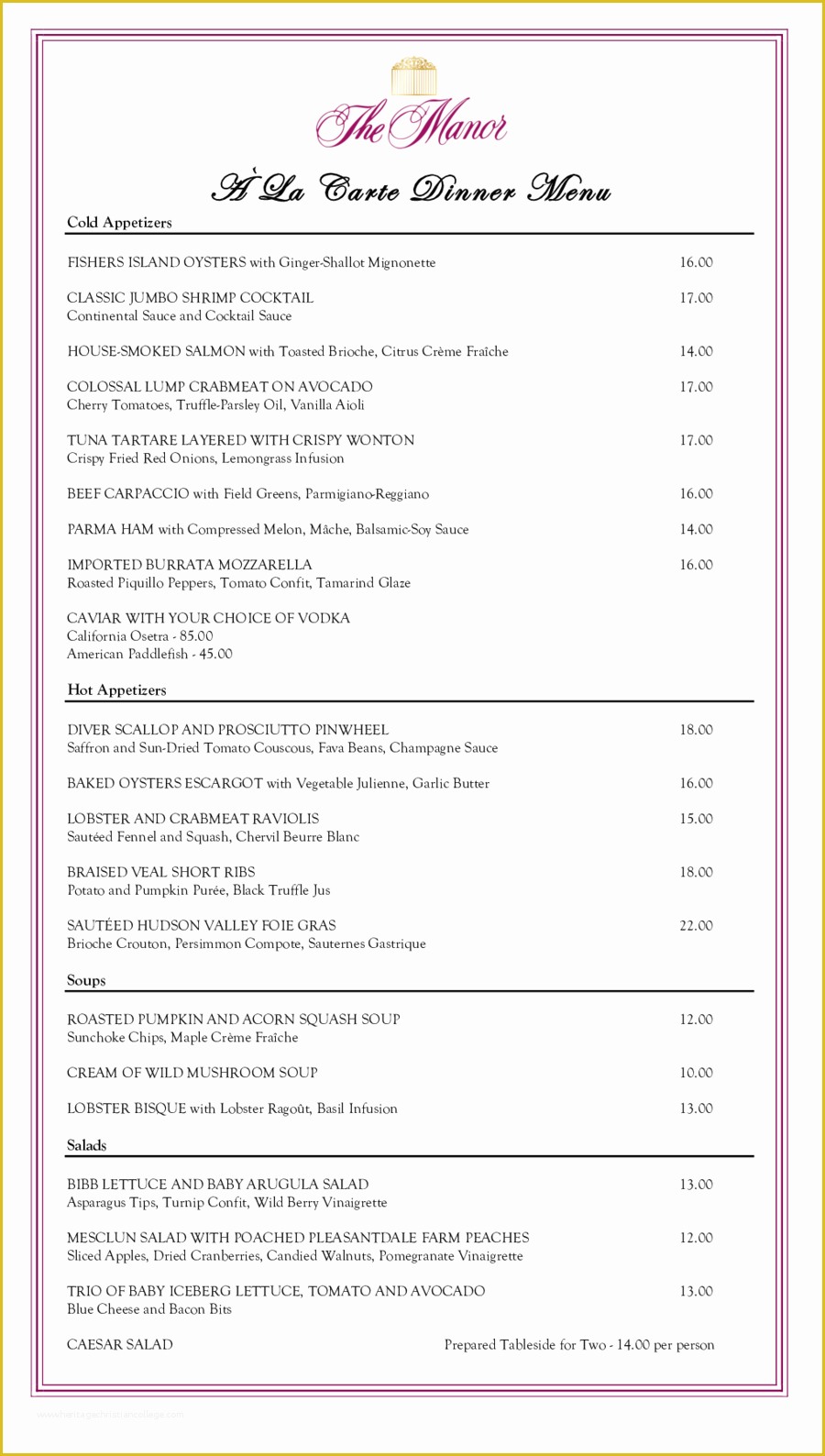 Restaurant Menu Template Free Of 2018 Menu Template Fillable Printable Pdf & forms