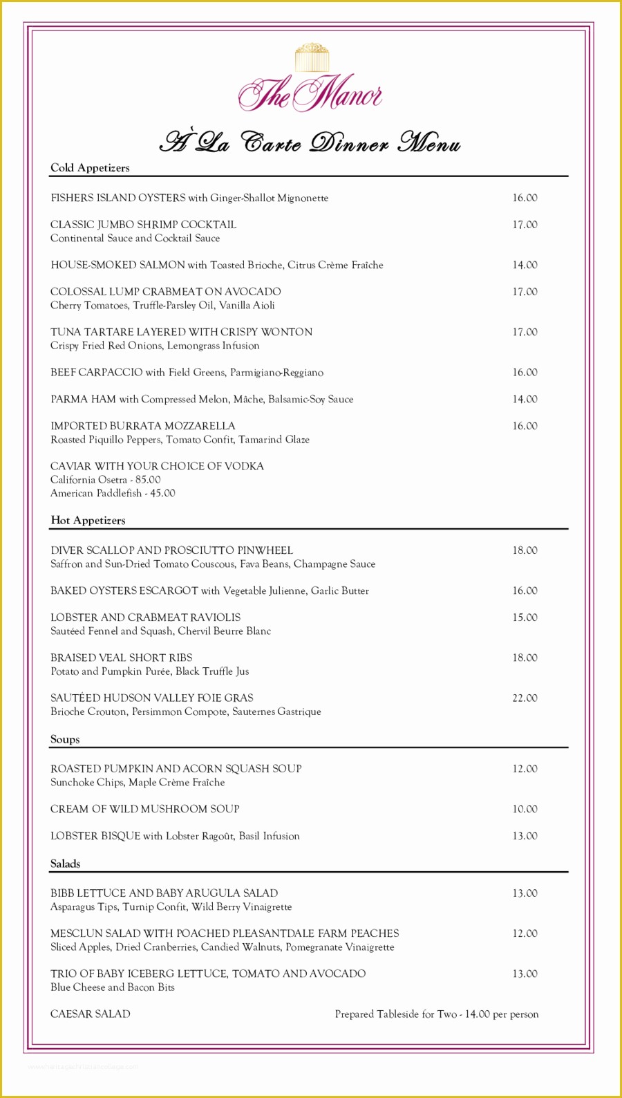 Restaurant Menu Template Free Of 2018 Menu Template Fillable Printable Pdf &amp; forms