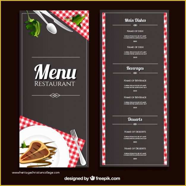 Restaurant Menu Template Free Of 40 Restaurant Templates Suitable for Professional Business
