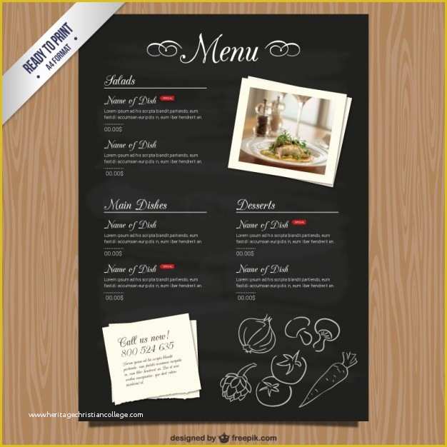 Restaurant Menu Template Free Of Cmyk Restaurant Menu Template Vector