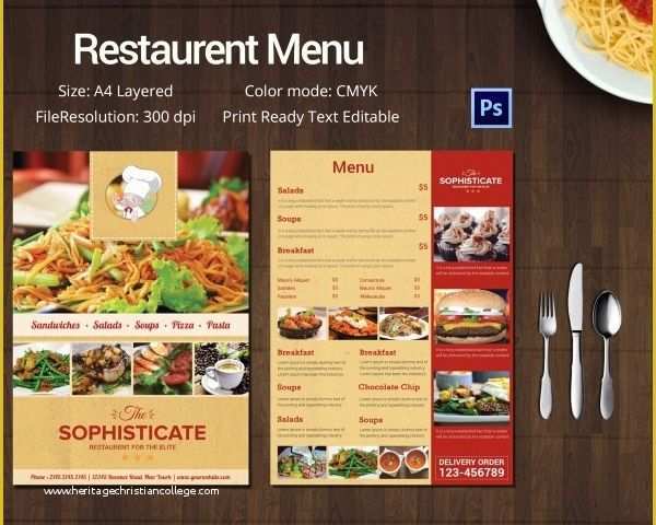 Restaurant Menu Template Free Of Restaurant Menu Template 45 Free Psd Ai Vector Eps