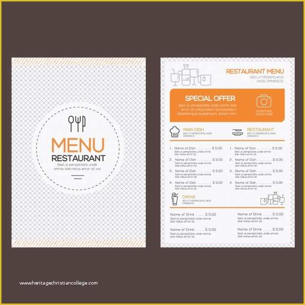 Restaurant Menu Template Free Of Restaurant Menu Template Vector