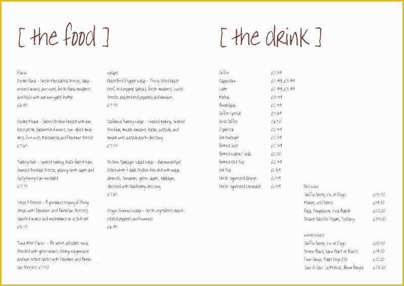 Restaurant Menu Template Free Of Simple Menu Template Free Invitation Template