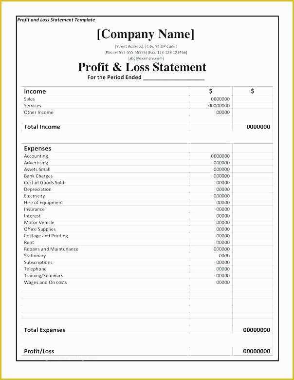 Restaurant Profit and Loss Statement Excel Template Free Of 40 Fresh Restaurant Profit and Loss Statement Template