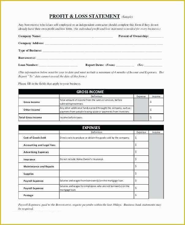 Restaurant Profit and Loss Statement Excel Template Free Of Profit and Loss Statement Excel Excel Statement Excel