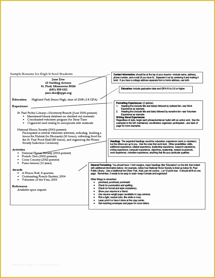 Resume Templates Free for High School Students Of Resume Template for High School Student Free Download