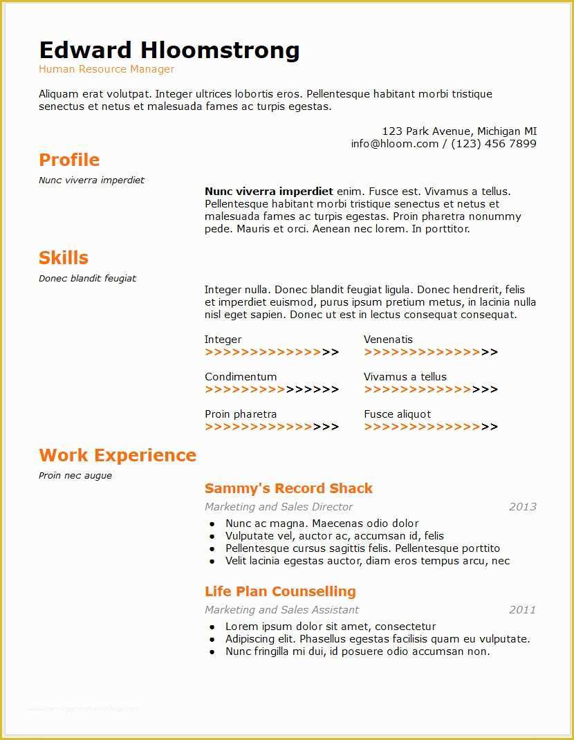 Resume Templates Google Docs Free Of 12 Free Minimalist Professional Microsoft Docx and Google