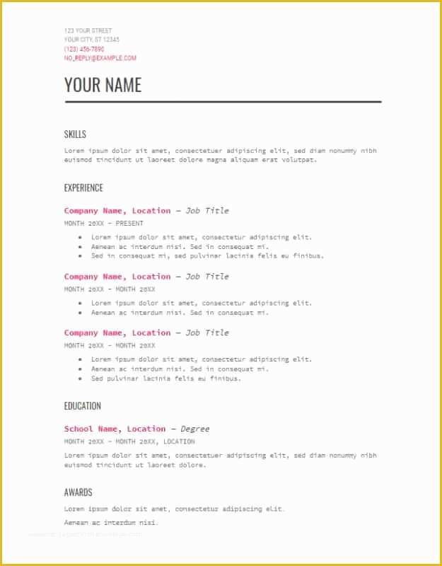 Resume Templates Google Docs Free Of 29 Google Docs Resume Template to Ace Your Next Interview