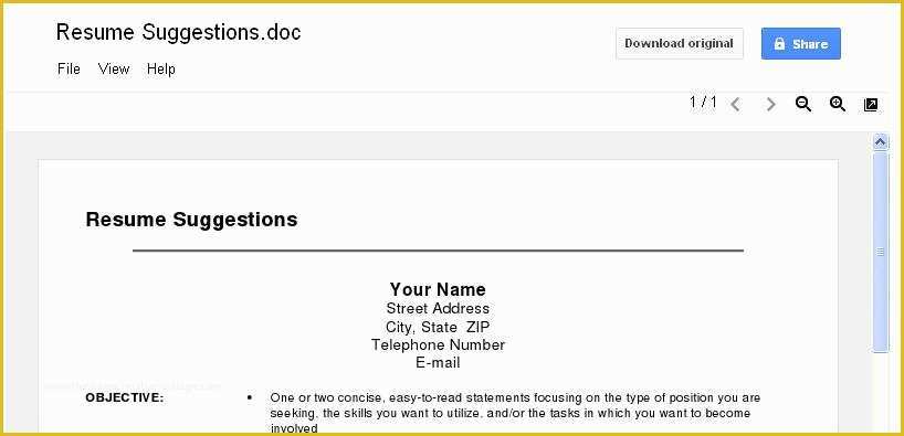 Resume Templates Google Docs Free Of Free Resume Templates for Google Docs Resume Ideas