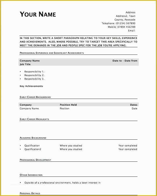 Resume Templates that are Actually Free Of Basic Resume Templates Free