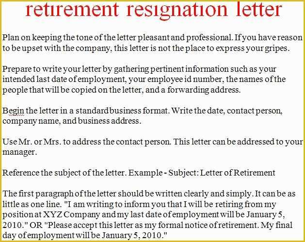 Retirement Resignation Letter Template Free Of Resignation Letter Template October 2012