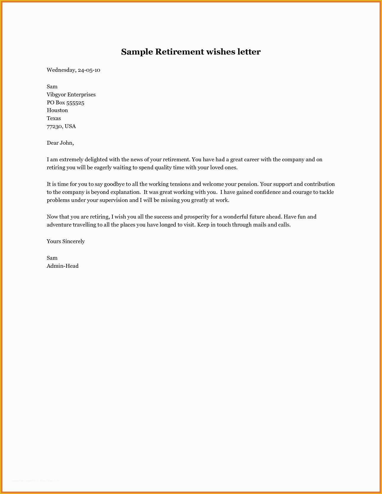 Retirement Resignation Letter Template Free Of Retirement Letter to Employer Template Samples