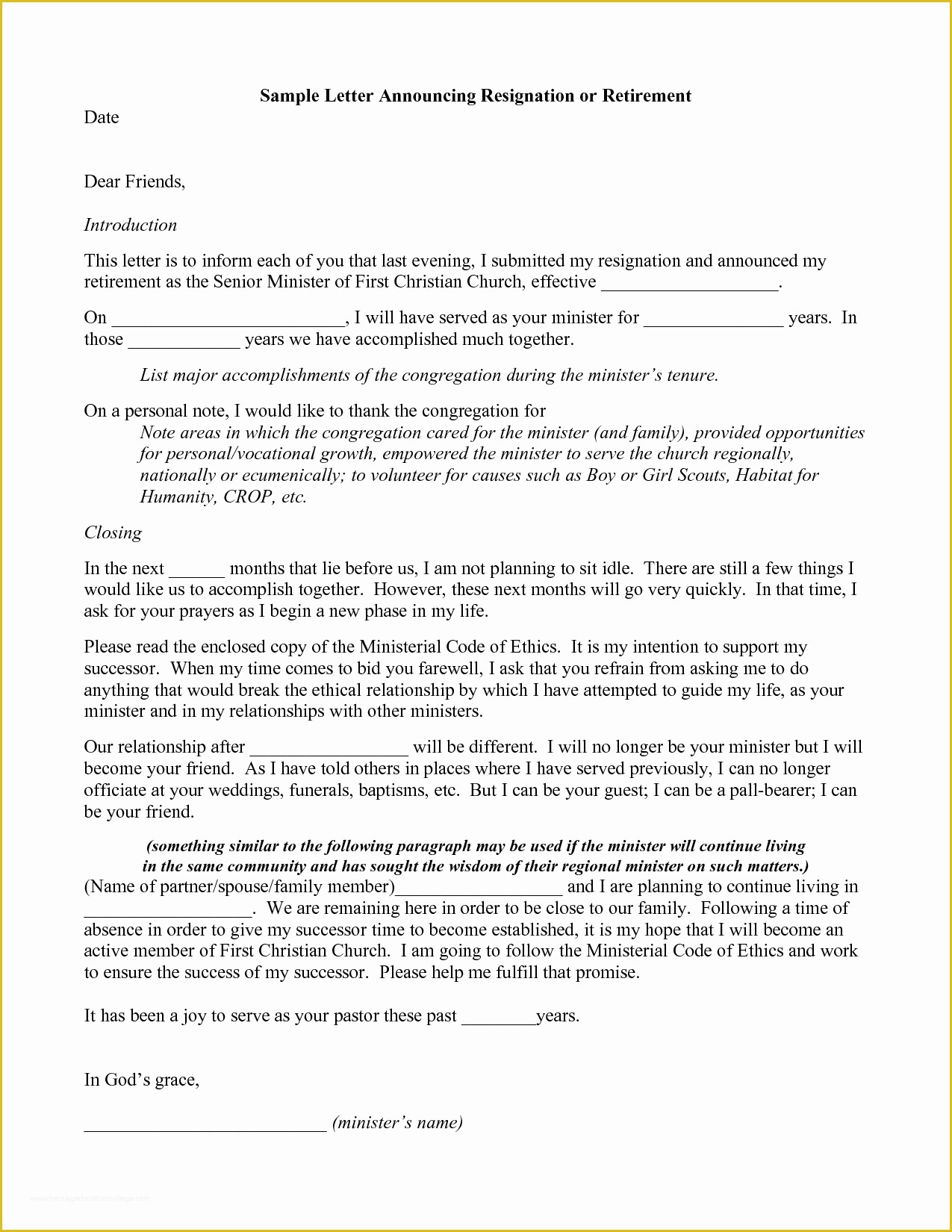 Retirement Resignation Letter Template Free Of Retirement Resignation Letter