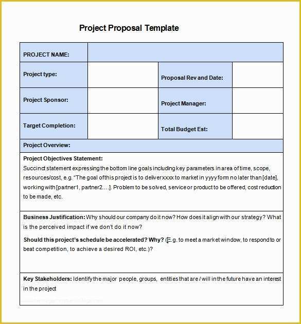Rfp Sample Template Free Of 21 Project Proposal Templates Pdf Doc