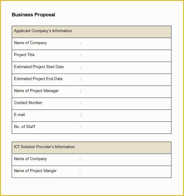 Rfp Sample Template Free Of 30 Business Proposal Templates & Proposal Letter Samples